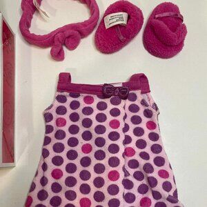 My American Girl Doll - Lots of Dots Bath Wrap, Headband, and Slippers